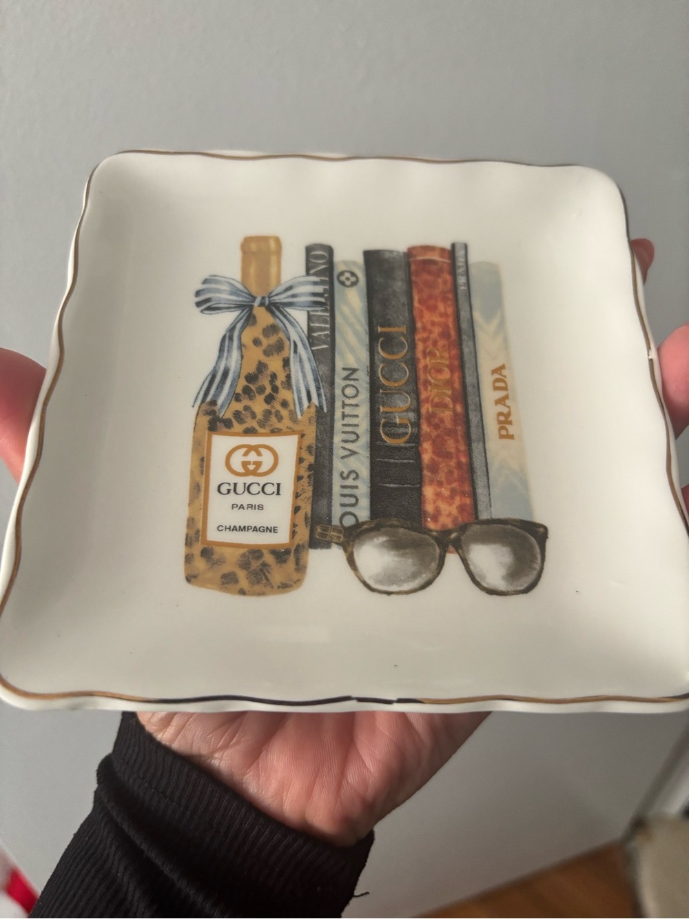 Decorative Catchall Trinket Tray – Leopard Fashion Design